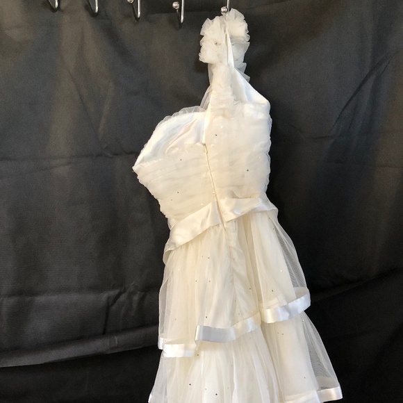 Tulle Layered Dress Off Shoulder SZ 4 Laura Petites - Picture 6 of 12